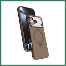 En-cag iPhone 17 Pro Uyumlu Regal Magsafe Standlı Kapak - Çöl Titanyum Bss