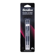 Scrikss Jumbo Jel Tükenmez Refil 2'li Blister Siyah ---