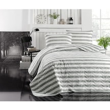 Enlora Home Kapitone Yatak Örtüsü Seti Çift Kişilik Hook Gri