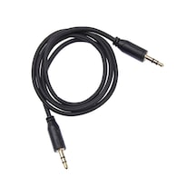 3.5mm - 3.5mm "-slim", Altın Uç, 0.75m, Siyah