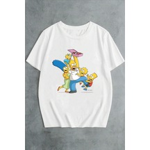 Flood Of Style Unisex Çılgın Aile Tasarım Tshirt Beyaz