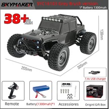 Bruce 16103 Rc Araba Firçadez 1/16 70km/saat Kapalı Yol 4wd Led 2.4g Su-16103grey-brush-1b