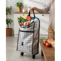 Sağlam Gövdeli Sessiz Tekerlekli Pazar Ve Market Çantası Mh-hs7307-6612