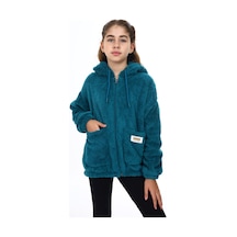 Toontoy Kız Çocuk Peluş Hırka Petrol Mavi Toontoy Kız Çocuk Peluş Hırka Petrol Mavi