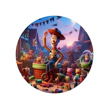 Toy Story Yuvarlak Pasta Yenilebilir Resim Baskı 20 Cm