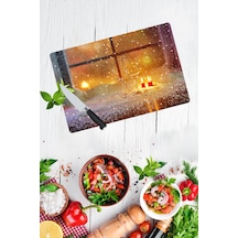 Kış 2 Cam Kesme Tahtası - Cam Kesme Tablası 30 Cm X 40 Cm
