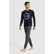 U.S. Polo Assn. Erkek Lacivert Pijama Takımı 50333253-vr033