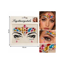 Rengarenk Model Yapışkanlı Yüz Taşı Face Gems Taşlı Yüz Ve Vücut Süsü