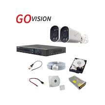 2'li 5mp Ahd Kamera Seti Full Color, 360mm Lensli, Gece Görüşlü Güvenlik Sistemi-125465