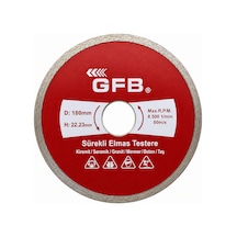 Gfb Sürekli Turbo Elmas Mermer Granit Kesici Disk 180 Mm