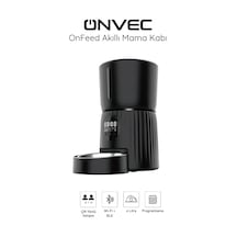 Onvec OnFeed Siyah Akıllı Mama Kabı 4 L Kapasiteli Alexa ve Google Home Uyumlu