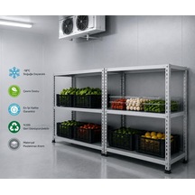 3 Katlı Duble Paslanmaz Krom Raf Inox Soğuk Oda Rafı Buzhane Rafı Mutfak Banyo Islak Zemin Rafı Akvaryum Rafı 59x93 Cm 150 Cm 1.50 Mm Çok Renkli