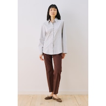 Manuka Geniş Manşetli Poplin Gömlek Mavi Ss26gml00015-22