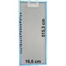 Ftc 6032-2vbkl Ankastre Davlumbaz Aspiratör Alüminyum Metal Kaset Tel Yağ Filtre 166x515,3