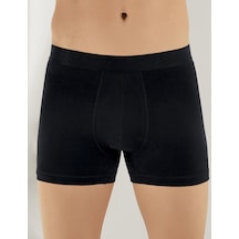 Şahinler 6 Lı Paket Likralı Boxer Siyah Me031