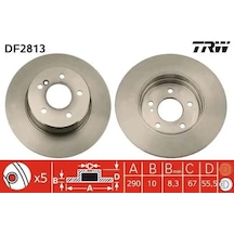 Mercedes Clk 200 A209 Arka Fren Diski 2003-2009 Trw Df2813 2adettir