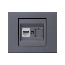 Grano Füme Tekli Data Prizi 1 Rj45 Cat6 İnternet Prizi