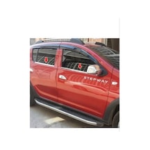Dacıa Sandero Stepway 2012-2022 Krom Cam Çıtası Paslanmaz Çelik 4 Parça