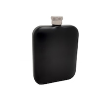Çelik Üzeri Mat Siyah 5 Oz 150 ML Içki Matarası Py84Sy Siyah