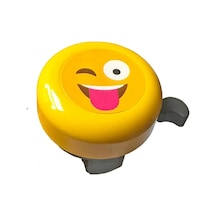 Çocuk Bisikletleri Scooter İçin Erkek Ve Kız Çocuklar İçin Bisiklet Zili Emoji Yüz Sarı