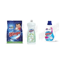 Bingo Tüm Renkler Deterjan 6 Kg+ Sıvı Bulaşık Deterjanı 1500 Ml + Sıvı Deterjan Amber 2600 Ml 3'lü Set Diğer