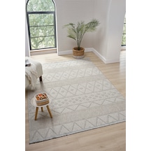 Mariesse Home Lara İskandinav Dokuma Bukleli Modern Salon Halısı Mutfak Halısı Koridor Halısı Yolluk 620-gri