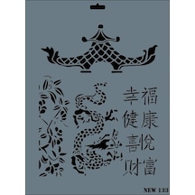 Rich New Seri N-133 Stencil 35X25 Cm