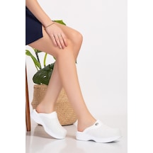 Beyaz Klasik Ortopedik Sabo Terlik 201 / 101 Beyaz Çok Renkli