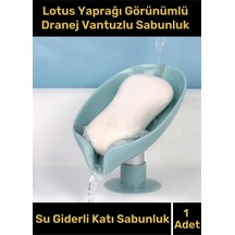 Buççin Online Mağaza Özel Üretim Lotus Yaprağı Görünümlü Pratik Kaymaz Plastik Dranej Vantuzlu Su Giderli Katı Sabunluk P Çok Renkli