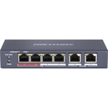 Ds-3e0106p-e/m Unmanaged 100mbps 4 Port Fast Ethernet Unmanaged Poe Switch