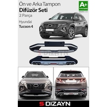 S-dizayn Hyundai Tucson Ön Ve Arka Tampon Koruma Difüzör Seti 2021 Üzeri A+ Kalite