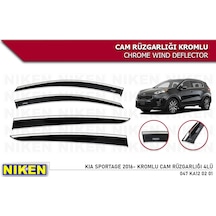 Niken Kia Sportage 2016-2021 Kromlu Cam Rüzgarlığı 4 Lü