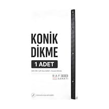 Konik Dikme 200 Cm Siyah 1 Adet Çift Sıra Delikli Modüler Mağaza Raf Profili Direği