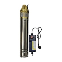 4skm100 1 Hp 4" 20 Mt Kablolu - Panolu Bronz Sürtme Fanlı Dalgıç Pompa - Bakır Sargı