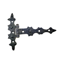 Antika Tarz Dekoratif Pirinç Yıldız Kuyruklu Menteşe - 85x110 Mm, Oksit Beyaz