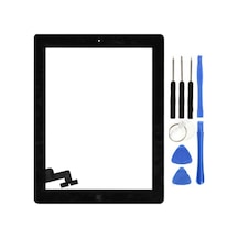 Apple Uyumlu iPad  2.nesil A1395-a1396-1397 Servis Home Tuşlu Dokunmatik Siyah + Tamir Seti