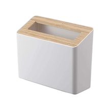Rın Masa Üstü Çöp Kovası Beyaz Abs Reçine Ahşap Minimalist 22 X 9 X 15 5 Cm Diğer