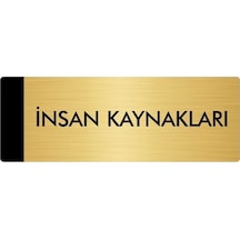 Metal Yönlendirme Levhası, Departman Kapı Isimliği İnsan Kaynakları 5x20 Cm Altın Renk