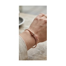 Lunarie Rose Gold Ayarlanabilir Top Bileklik Kararmaz Çelik