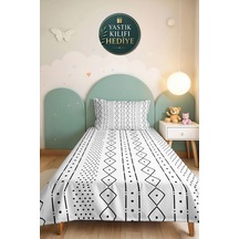 Siyah Geometrik Genç Odası Tek Kişilik Pike Takımı-minimal Modern 160x220cm Kapitone Yatak Örtüsü Mistik Kumsal Sıcaklığı