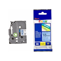 Puun Brother P-Touch TZE-541 18MM x 8m Mavi Üzerine Siyah Uyumlu