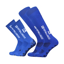 Hallow-4 Çift Futbol Çorapları Mürettebat Çorapları ve Diz Mavi39-46