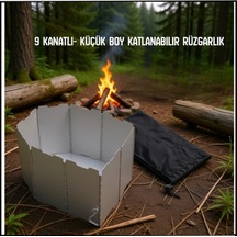 Uyguna-yakala 9 Kanatlı- Küçük Boy Katlanabilir Rüzgarlık-mlz.431 Çok Renkli