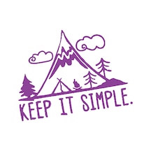 Keep It Simple Kamp Araba Stickeri 17x17 Cm Mor