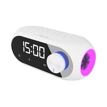 Mıkado Md-w7 Beyaz 5w Fm Radyo Usb Aux Bluetooth Kablosuz Taşınabilir 1200mah Batarya Alarmlı Saat Derece Ve Speaker 1923