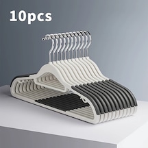 Xuweiwei 10 Adet Kaymaz Oluklu Dayanıklı Plastik Askı Siyah Koleksiyon Ve Kurutma İçin siyah