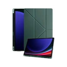 Mey İthalat Samsung Galaxy Uyumlu  Tab A11 Kalemlikli Mars Tablet Kılıfı - Koyu Yeşil