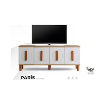 Paris Mdf Tv Ünitesi Beyaz  - Ceviz
