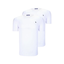 İkili Set T8568 Dewberry V Yaka Erkek T-shırt-kar Beyaz- Kar Beyaz Kar Beyaz- Kar Beyaz