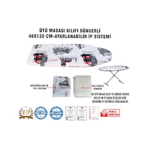 Ütü Masası Kılıfı Vip 48x130 Cm-süngerli Ütü Bezi Ütü Masası Bezi-istanbul Çok Renkli